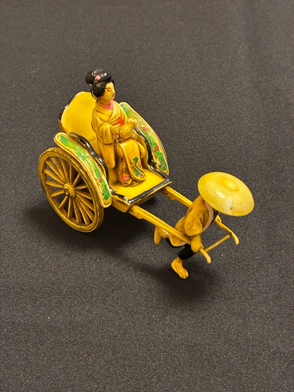 1940’s Celluloid Japanese Rickshaw Figurine -